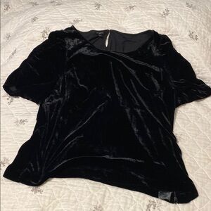 Talbots Black Velvet Blouse